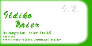 ildiko maier business card